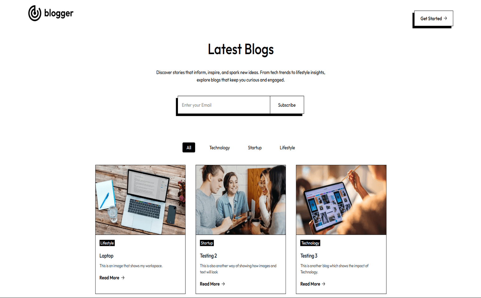 Blog App preview